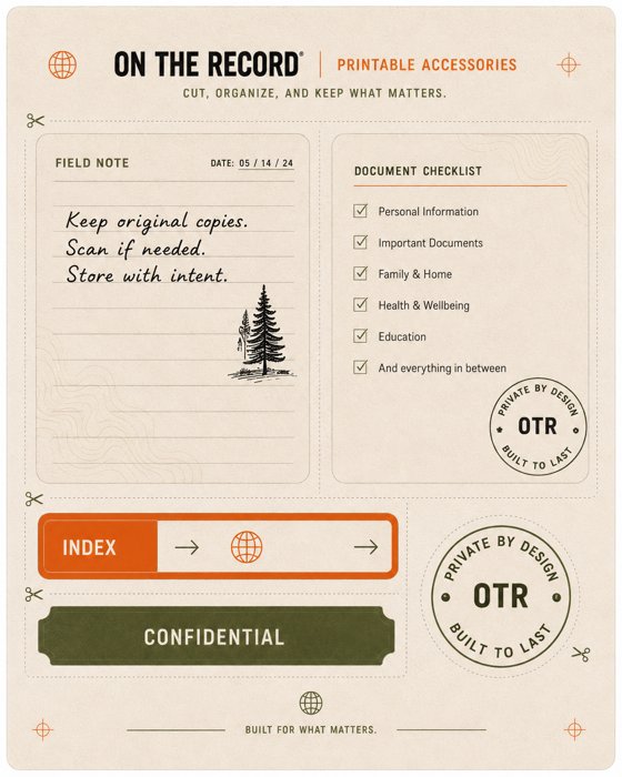 On The Record 'Finances' divider card